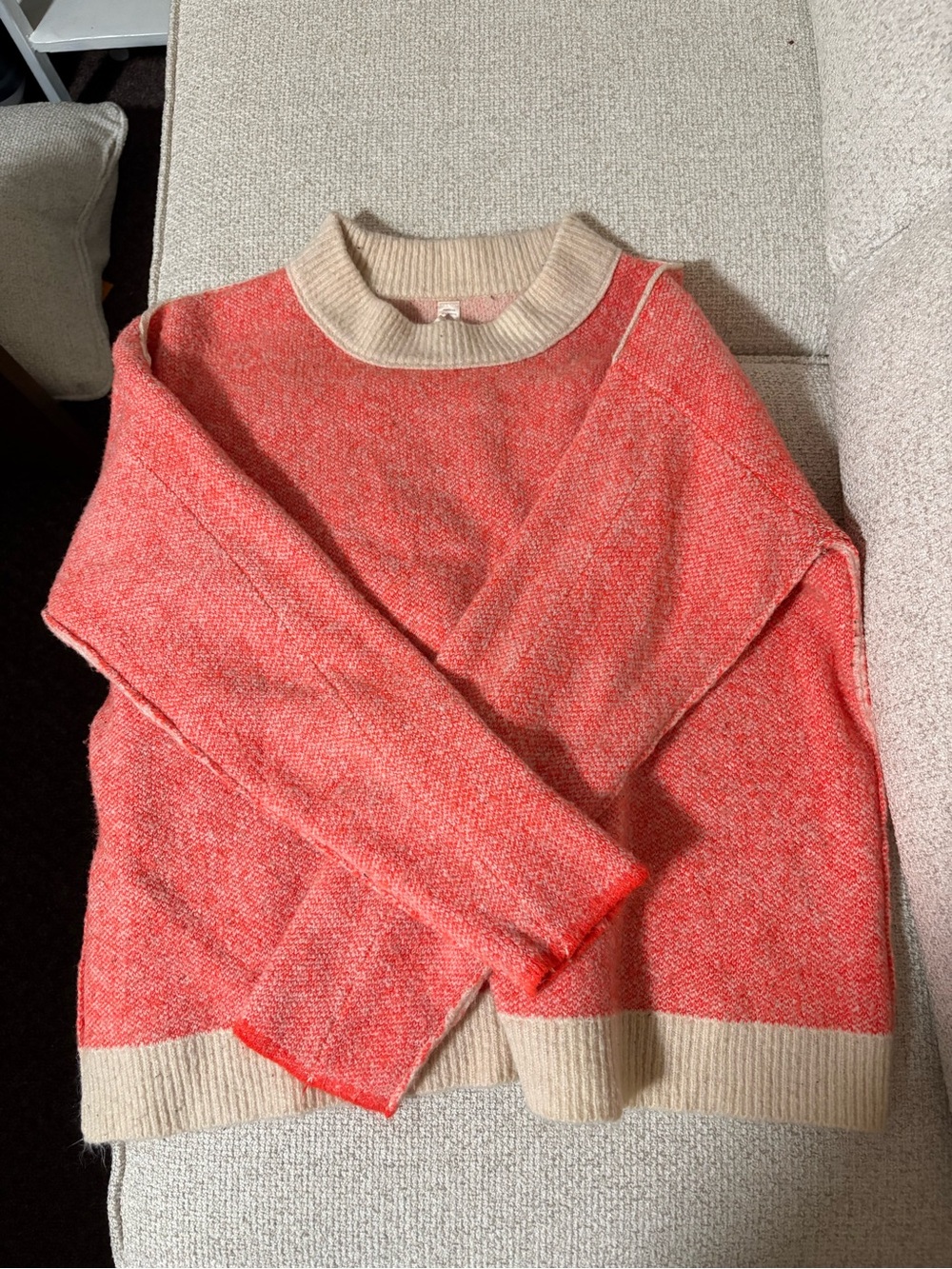 Free People coral sweater